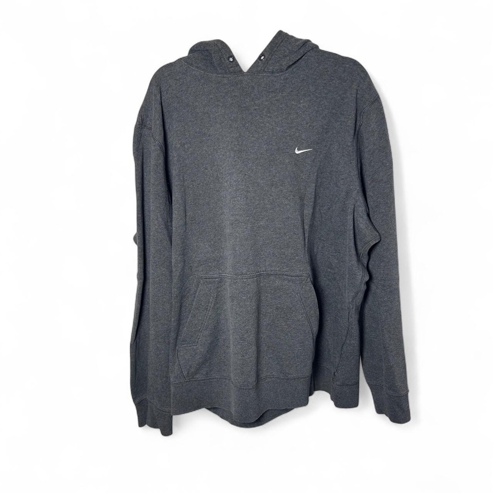 Gray Nike hoodie with white swoosh, size XXL #swoosh #athletic